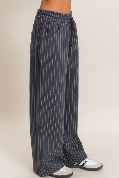 Chester Pinstripe Elastic Waist Sweatpants