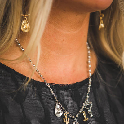 18" 18K Gold Plated Western Charm Necklace