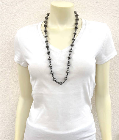 Nix Fashion Navajo Pearl & Rondelle Bead Necklace - 30"