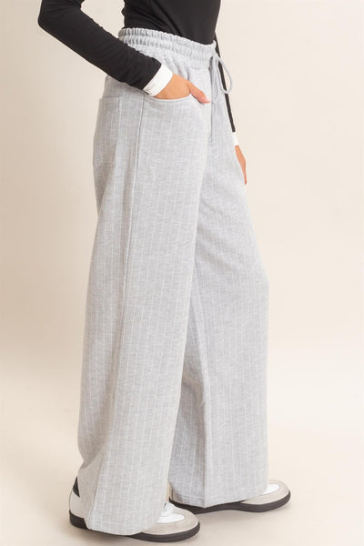 Chester Pinstripe Elastic Waist Sweatpants