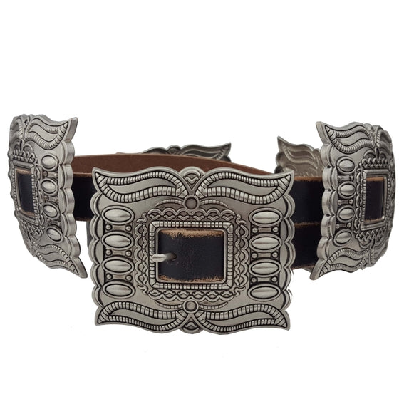 Western Rectangle Concho Belt