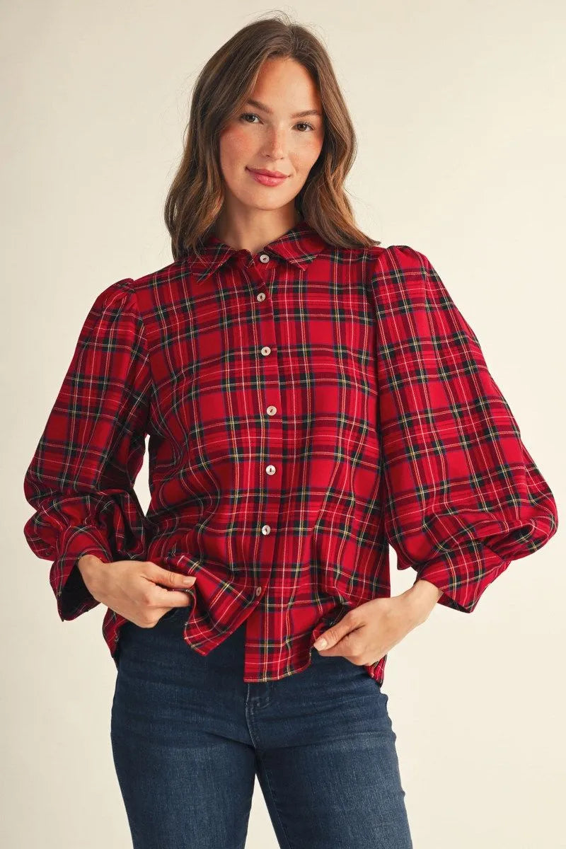 Kensington Tartan Plaid Blouse