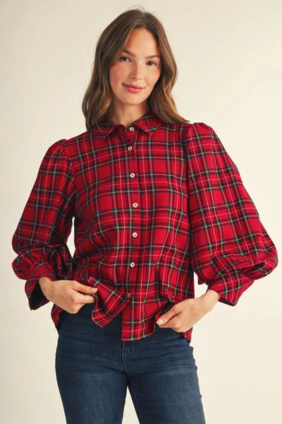 Kensington Tartan Plaid Blouse