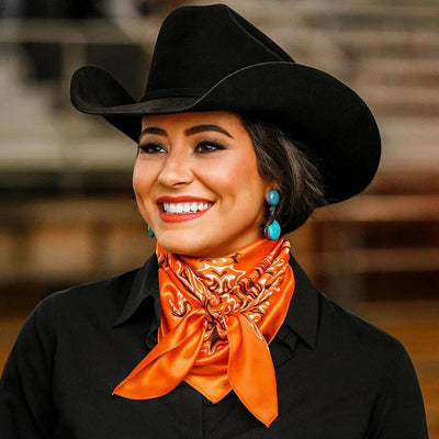 35X35" Orange Paisley Wild Rag