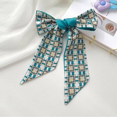 BLUE TIE BAG SOUVENIR RIBBON SCARF_CWASC0716