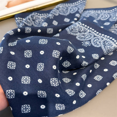 Paisley Herringbone Pattern Silk Scarf