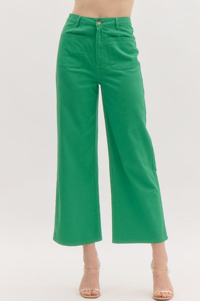 Helena Green Wide Leg Pants