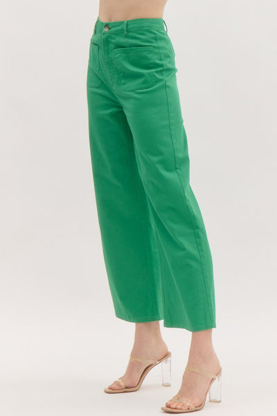 Helena Green Wide Leg Pants
