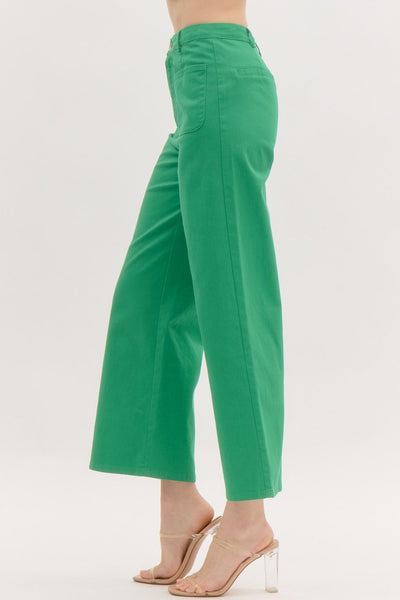 Helena Green Wide Leg Pants