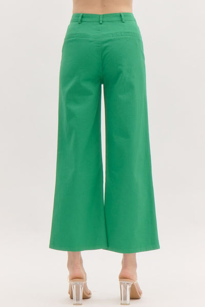 Helena Green Wide Leg Pants
