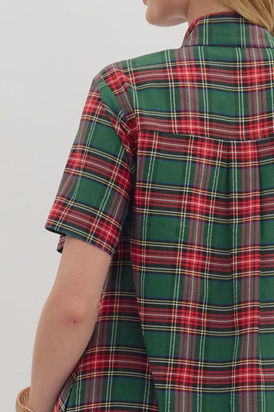 Holiday Plaid Swing Dress