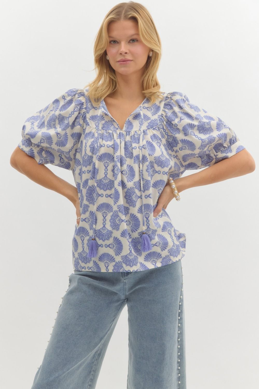 Mira Floral Puff Sleeve Blouse