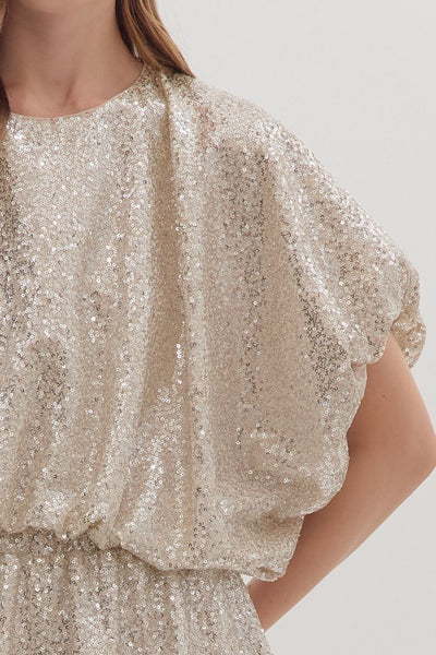 Sequin Dolman Blouse