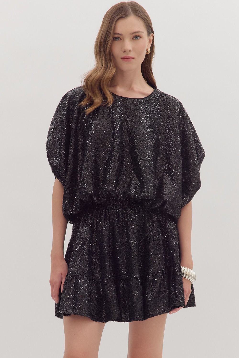 Sequin Dolman Blouse