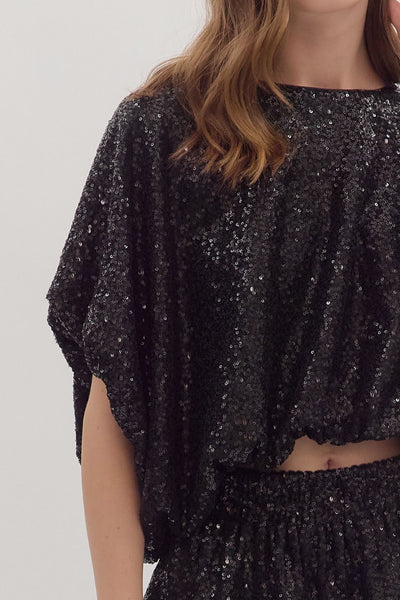 Sequin Dolman Blouse