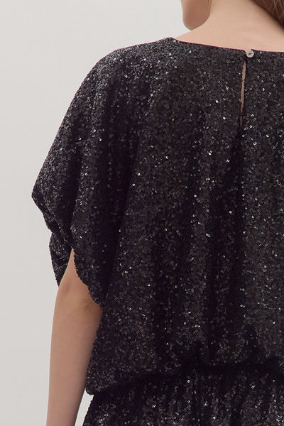 Sequin Dolman Blouse