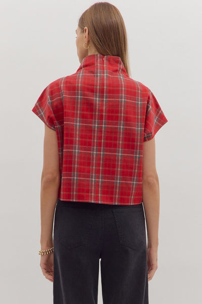 Red Plaid Blouse
