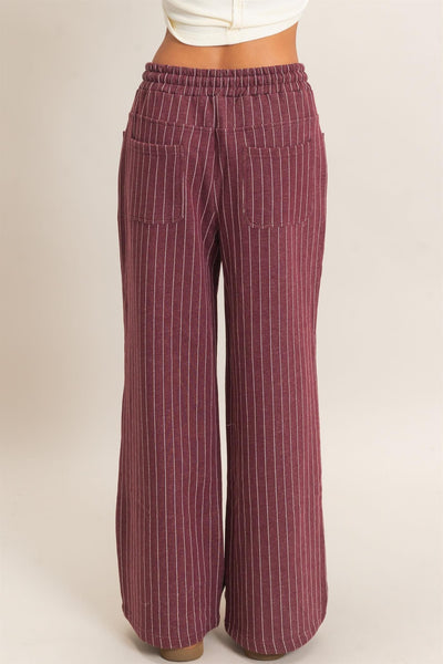 Chester Pinstripe Elastic Waist Sweatpants