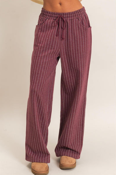 Chester Pinstripe Elastic Waist Sweatpants