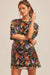 Multi Color Flower Sequin Tunic Top