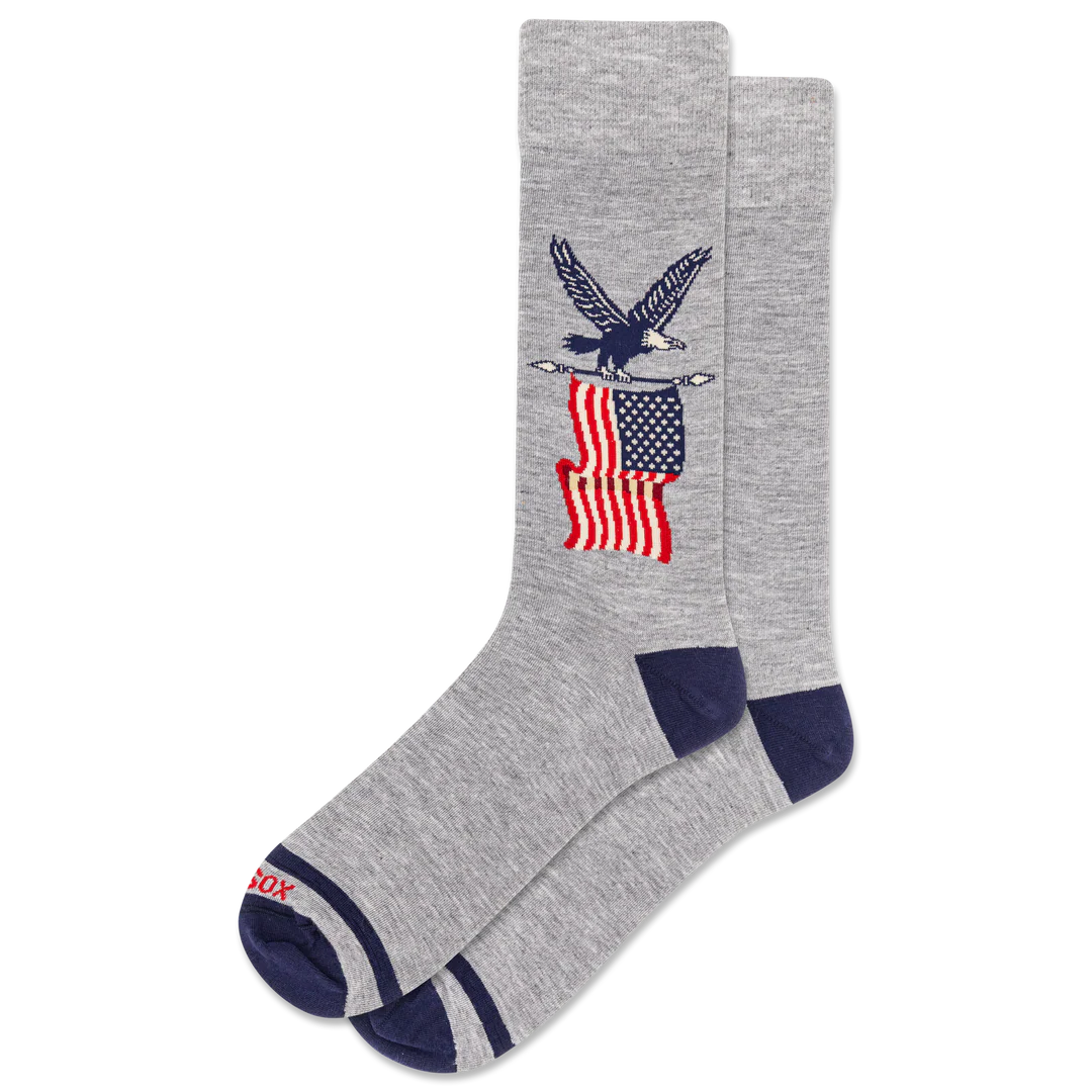 Men's Eagle Crew Socks - Grey Heather