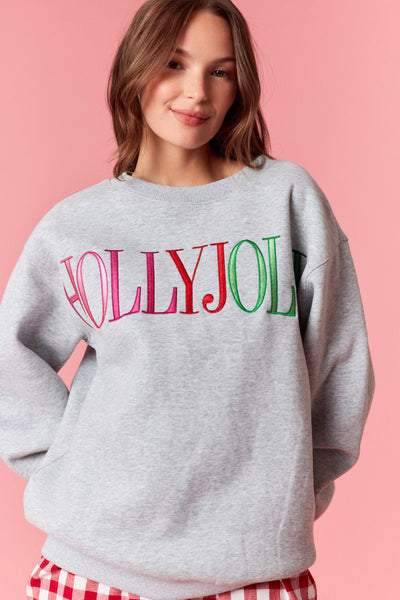 Grey Holly Jolly Sweatshirt