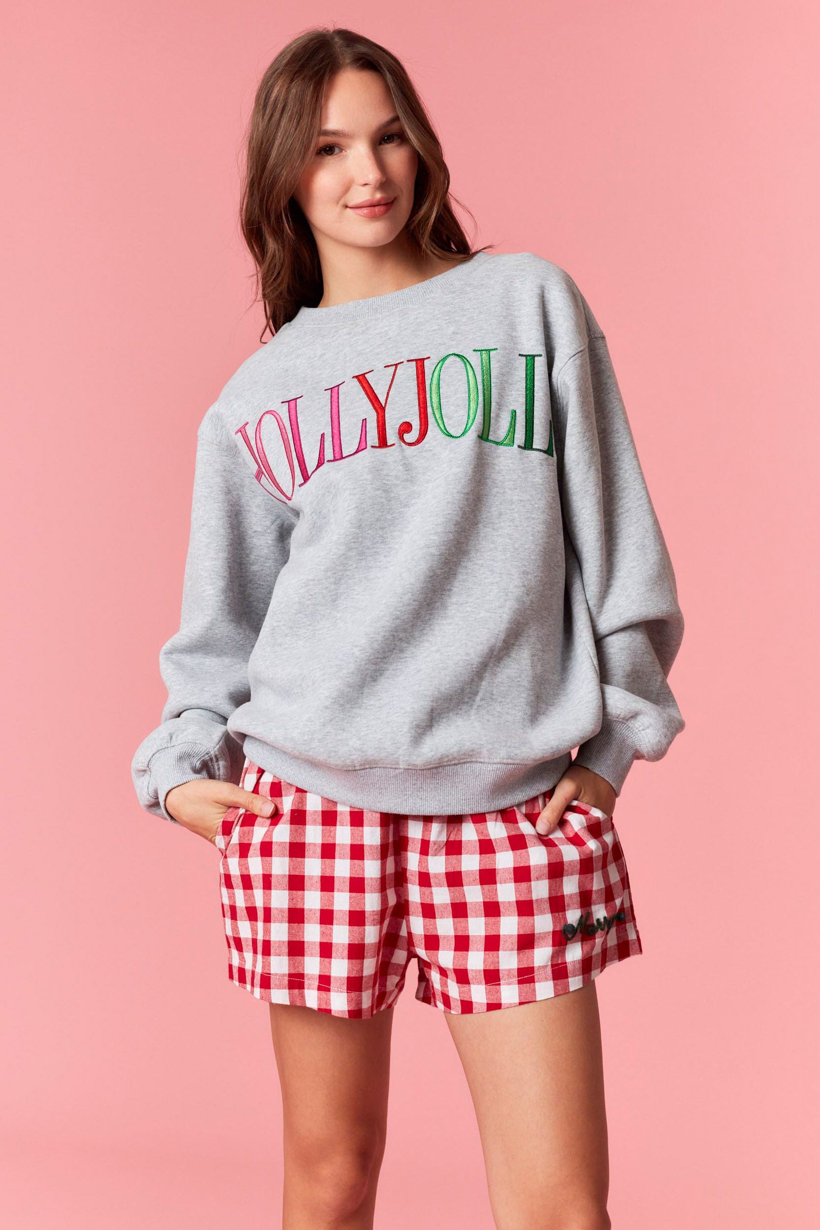 Grey Holly Jolly Sweatshirt