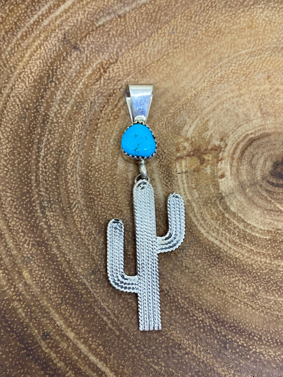 Annie Sterling Cactus Pendant -  Kingman Turquoise