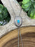 Iowa Blue Fashion Silver Bolo Tie Necklace With Concho - Turquoise