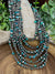 Boxwood Sterling Navajo & Tumbled Turquoise Necklace: 14"-20"
