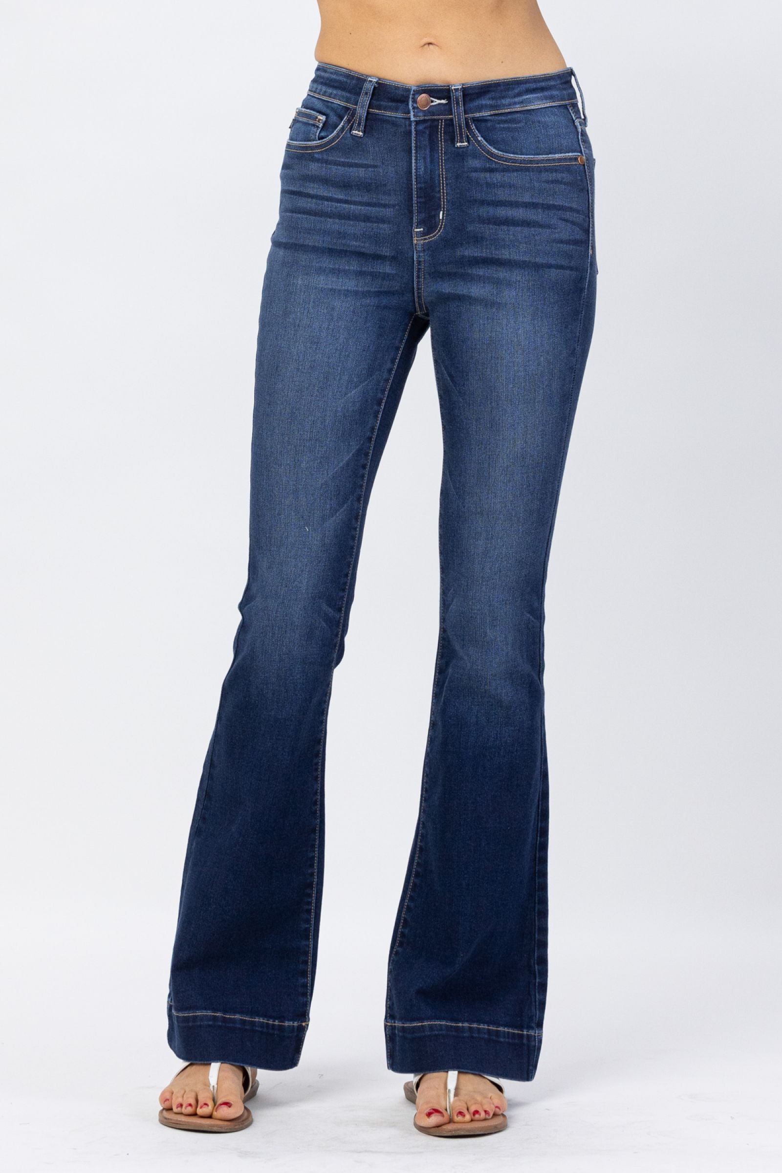 Hi-Rise 2” Hem Trouser Flare Jean