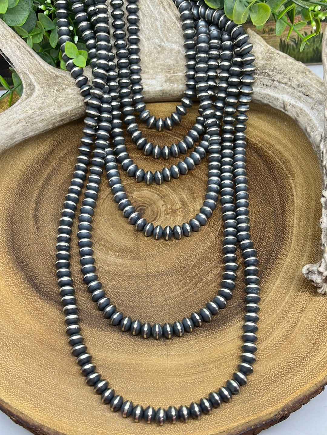 Arrowwood Sterling 9mm Navajo Saucer Necklace