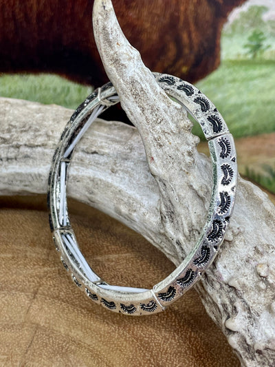 Western Texture Angled Stretch Bracelet