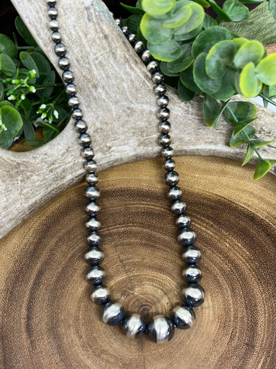 Cadence Sterling Graduated Navajo Pearl Necklace