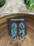 Ancona Concho With Double Oval Stone Post Earrings