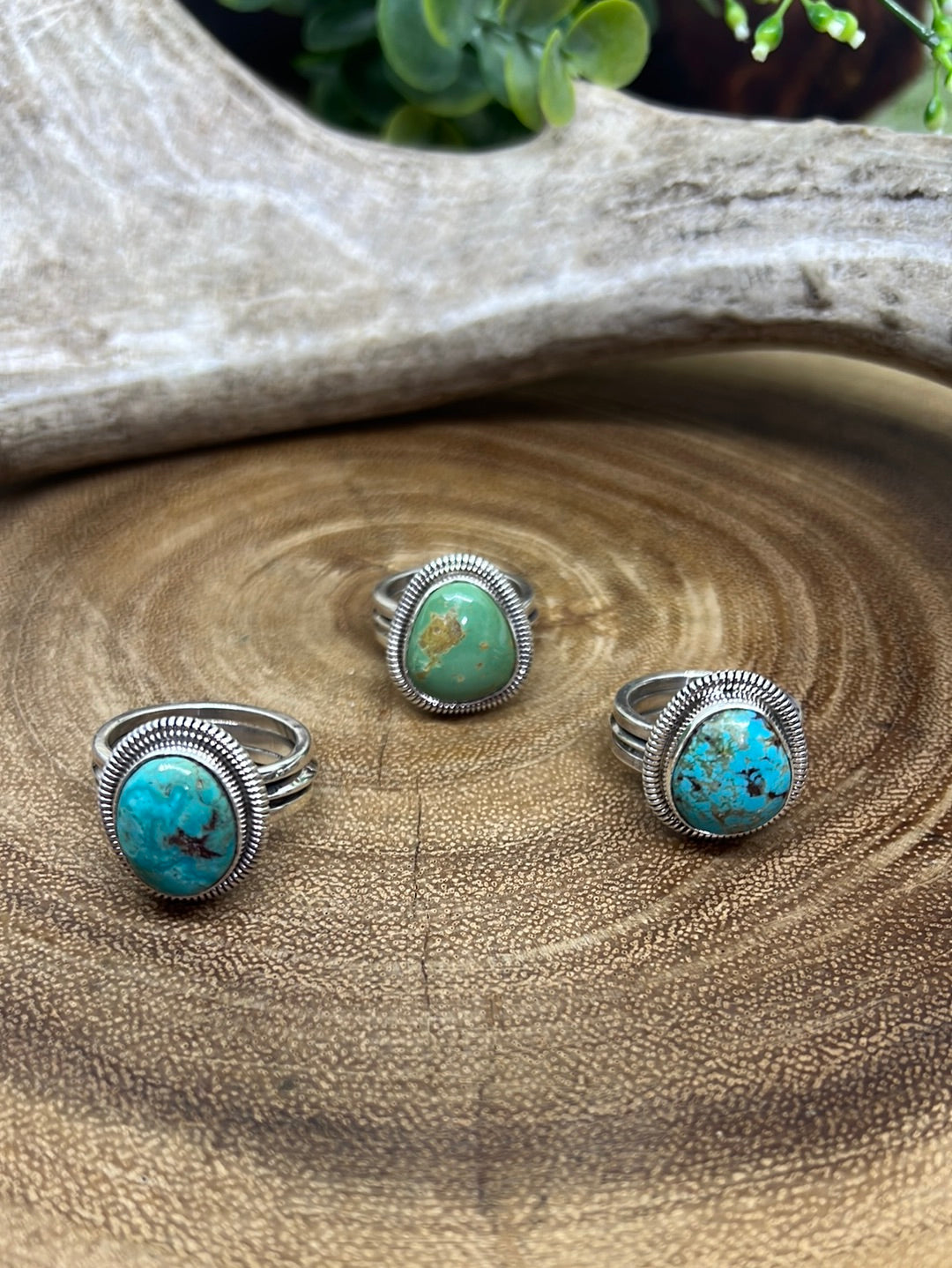 Zoe Sterling Roped Turquoise Ring