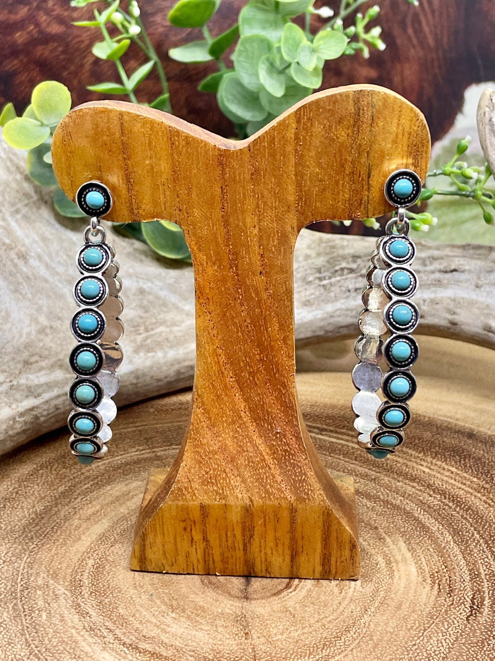 Fashion Turquoise Teardrop Earrings