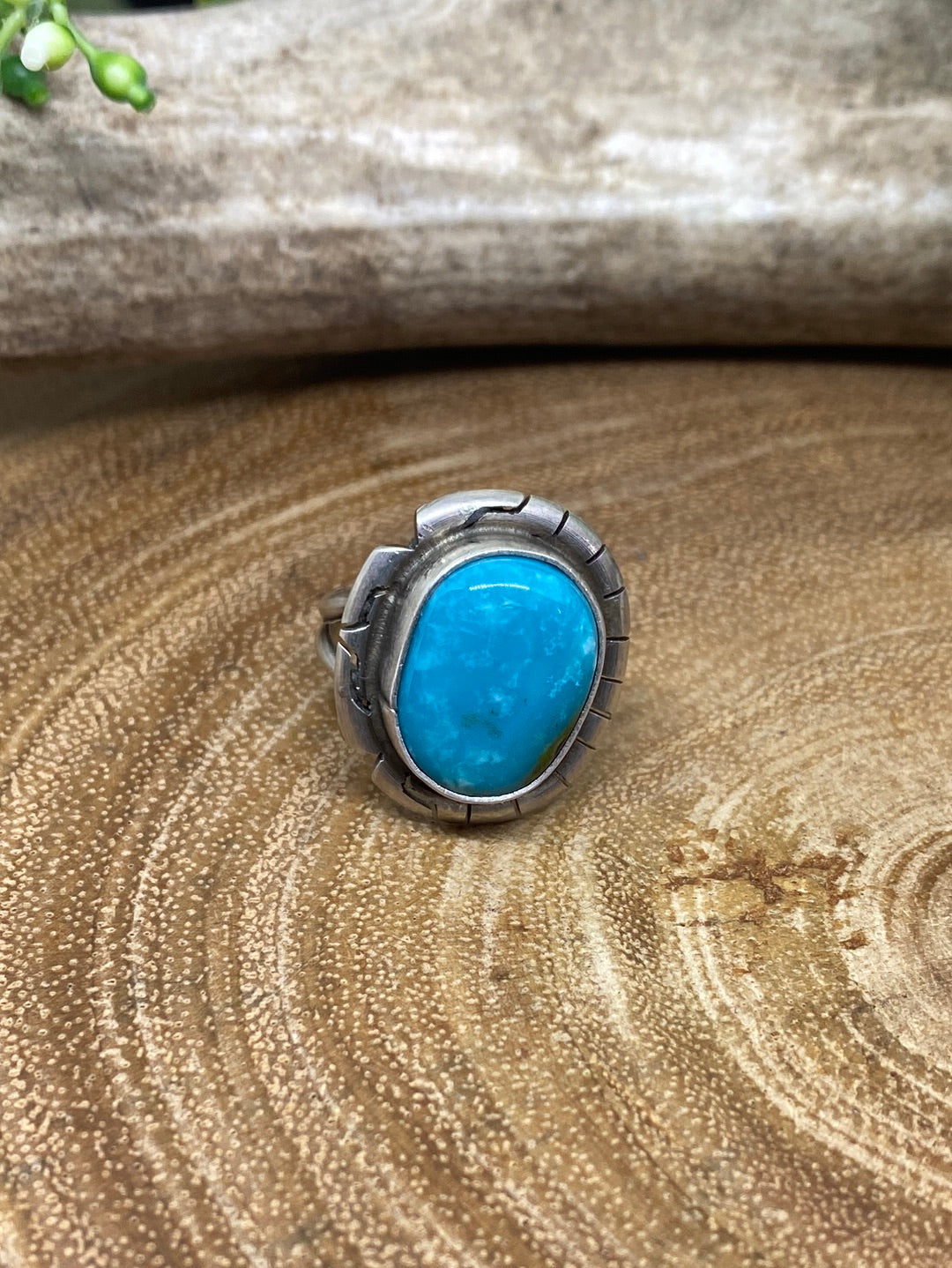 Olivia Sterling Framed Sierra Nevada Turquoise Ring - size 7.5