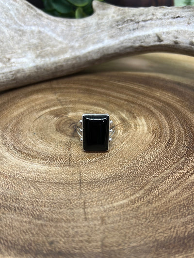 Stacey Sterling Rectangle Onyx Ring