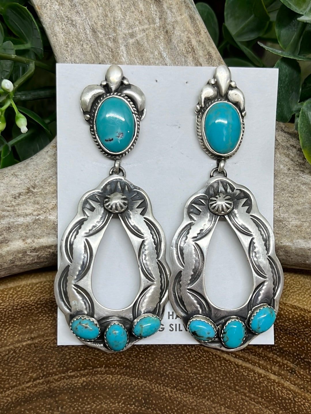 Emily Sterling Silver Turquoise Teardrop Earrings