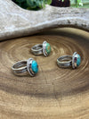 Zoe Sterling Roped Turquoise Ring