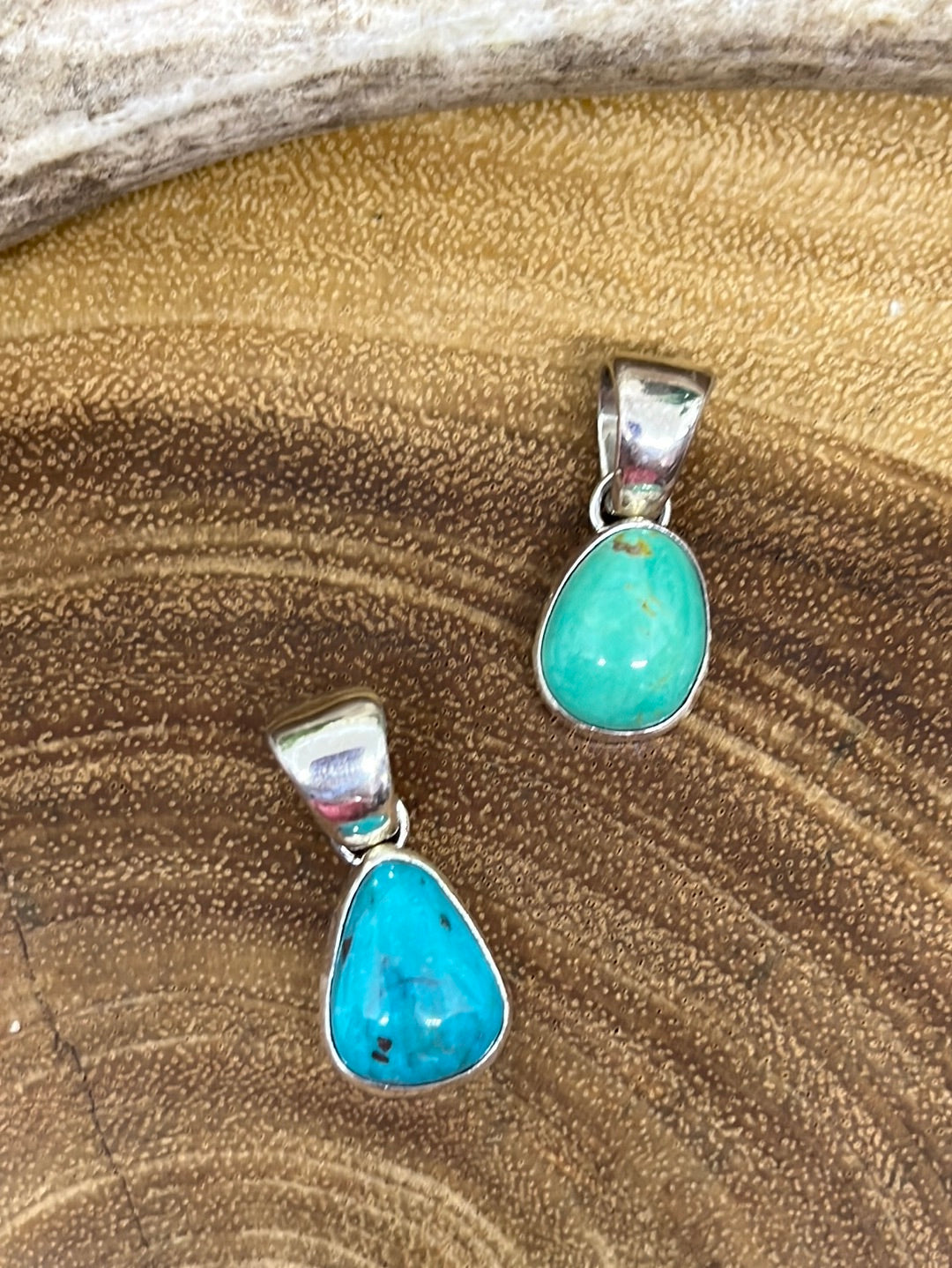 Sycamore Sterling Turquoise Teardrop Pendant 1"