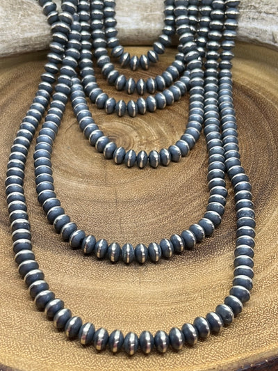 Arrowwood Sterling 9mm Navajo Saucer Necklace