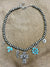 Winona Cross & Feather Charm Fashion Navajo Necklace - Turquoise