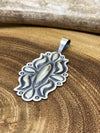 Charlie Stamped Sterling Concho Pendant