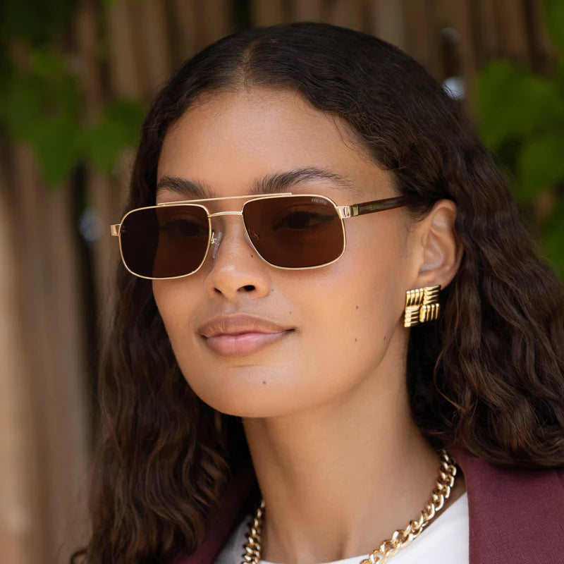 Vesper Gold Brown Sunglasses