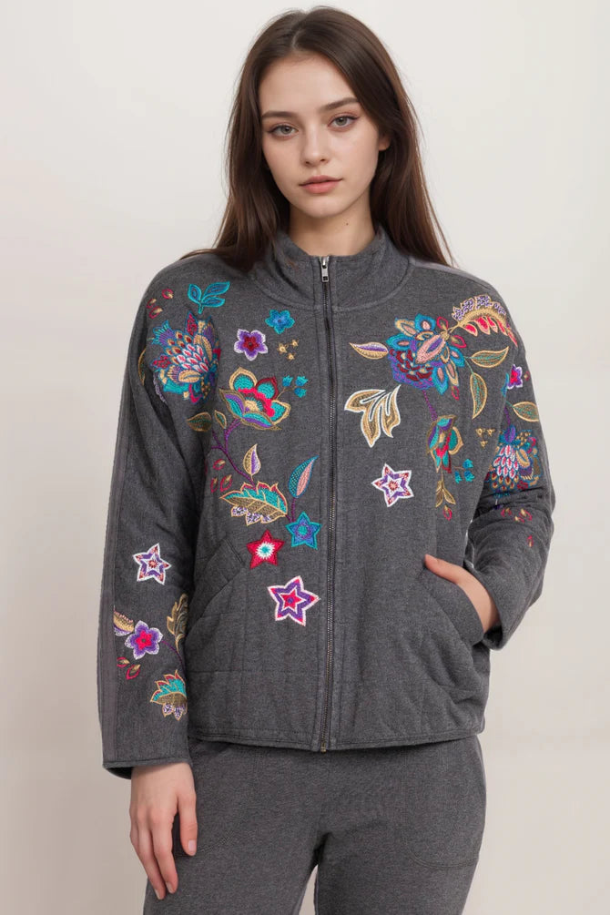Johnny Was Ethal Dolman Quilted Jacket