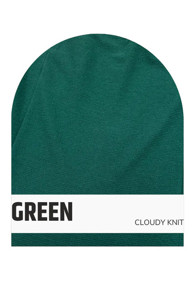 Green Cloudy Knit Mock Neck Top