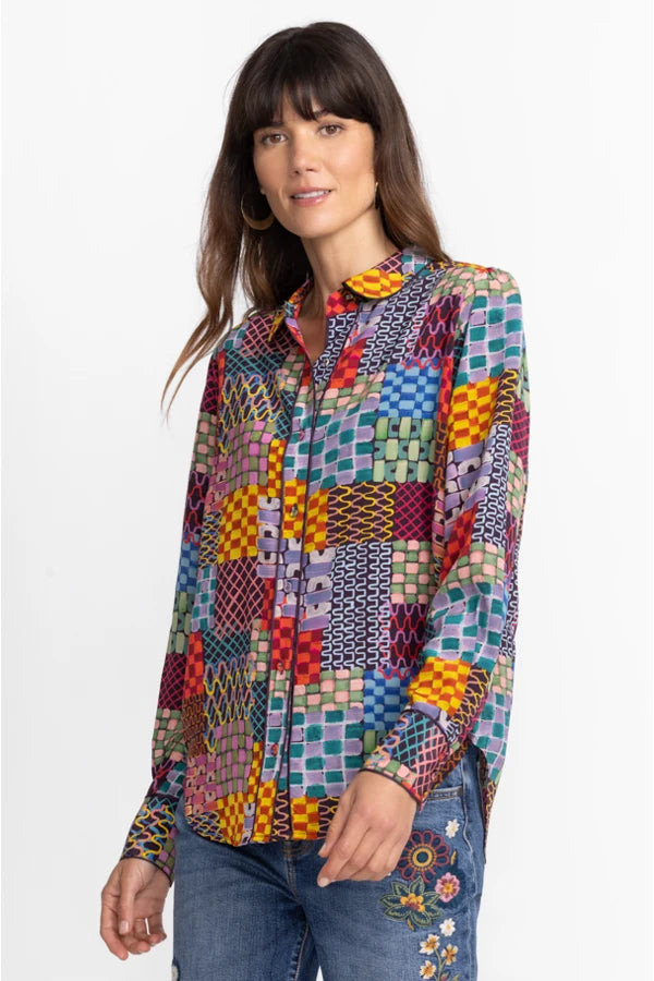 Isadora Waves Silk Blouse