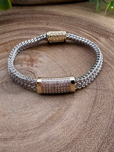 Assorted Stainless Steel Rhinestone Bracelets